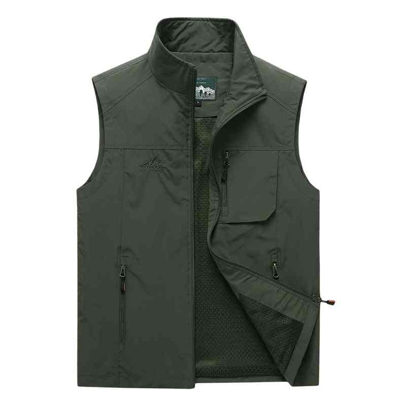 Autumn Mens Sleeveless Vest, Spring, Summer Casual Travels Outdoors Thin Waistcoat, Men Clothes