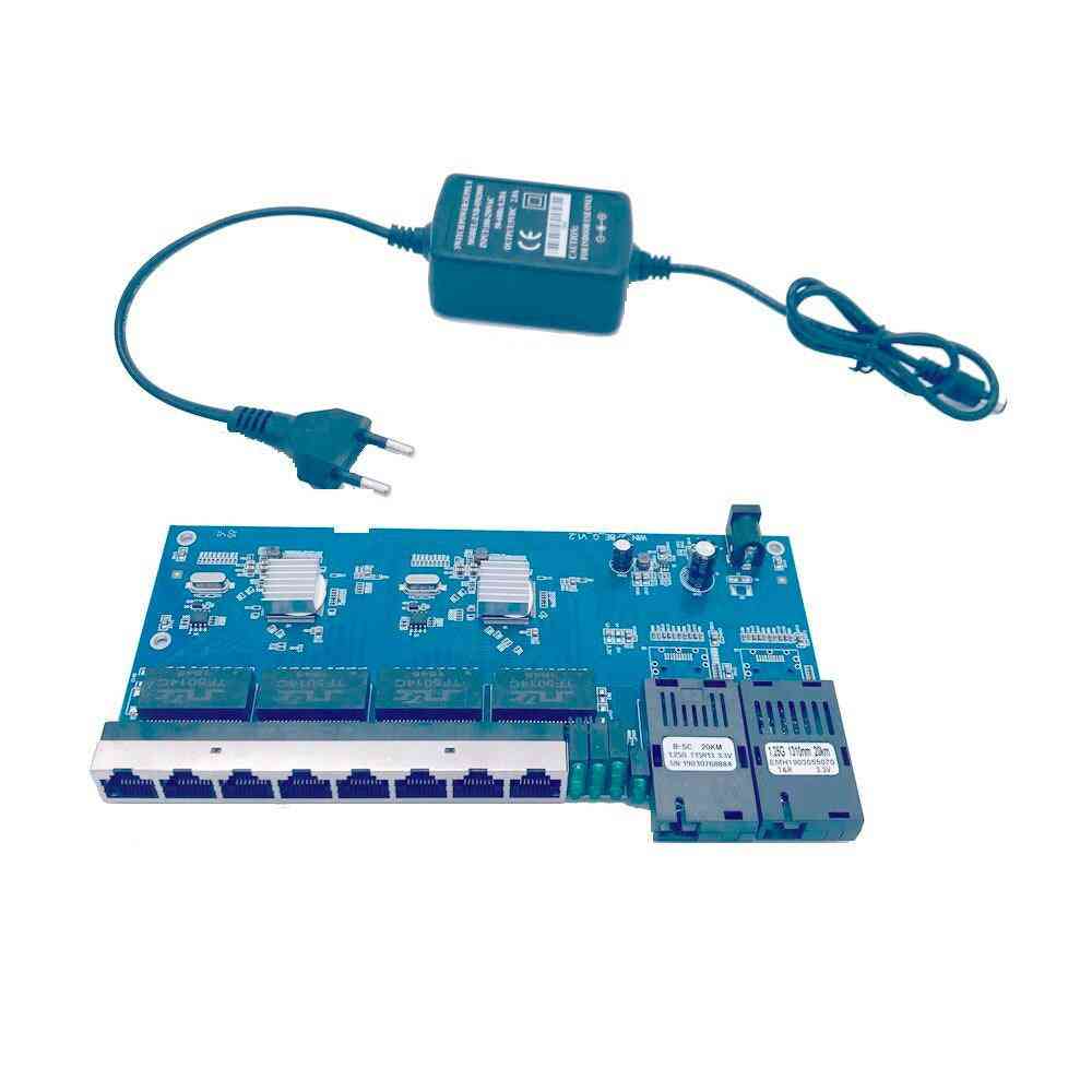Ethernet Switch, Fiber Port Sc Connector, Pcba Board - Optical Converter Plate