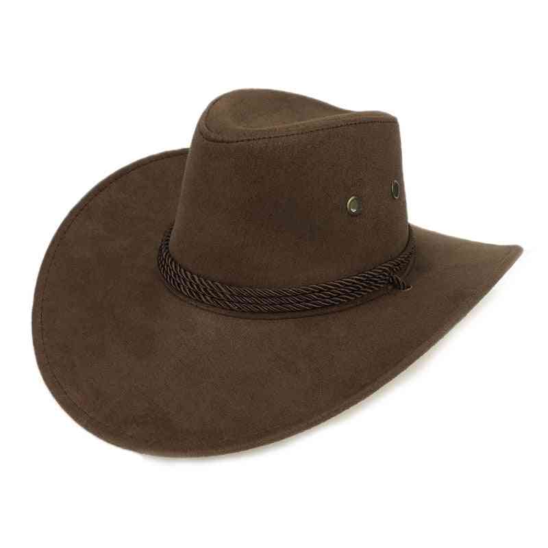 Unisex kowbojski kapelusz ze sztucznej skóry