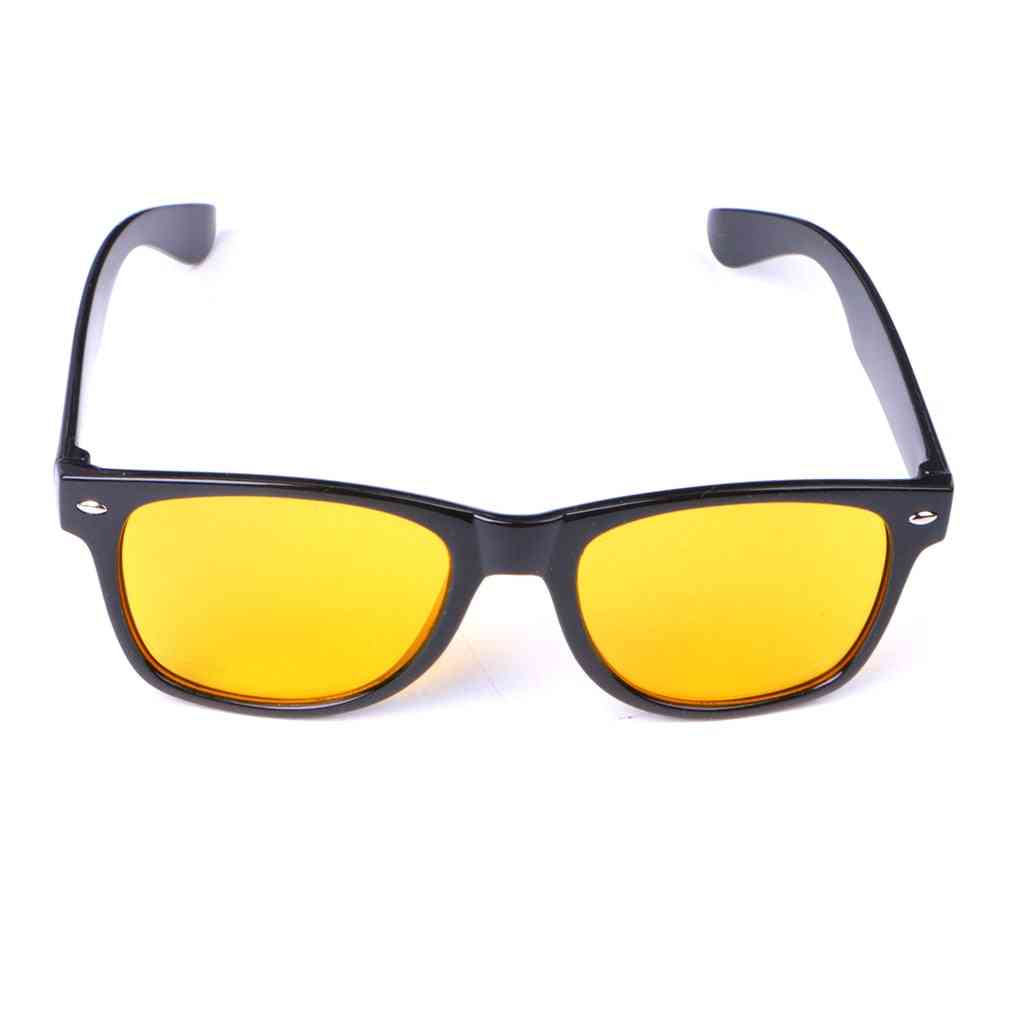 Unisex Yellow Lenses Night-vision Driving Glasses