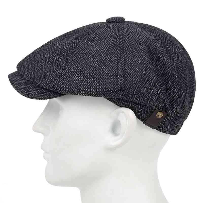 Fashion Plaid Beret Versatile Classic With Little Elastic Hats