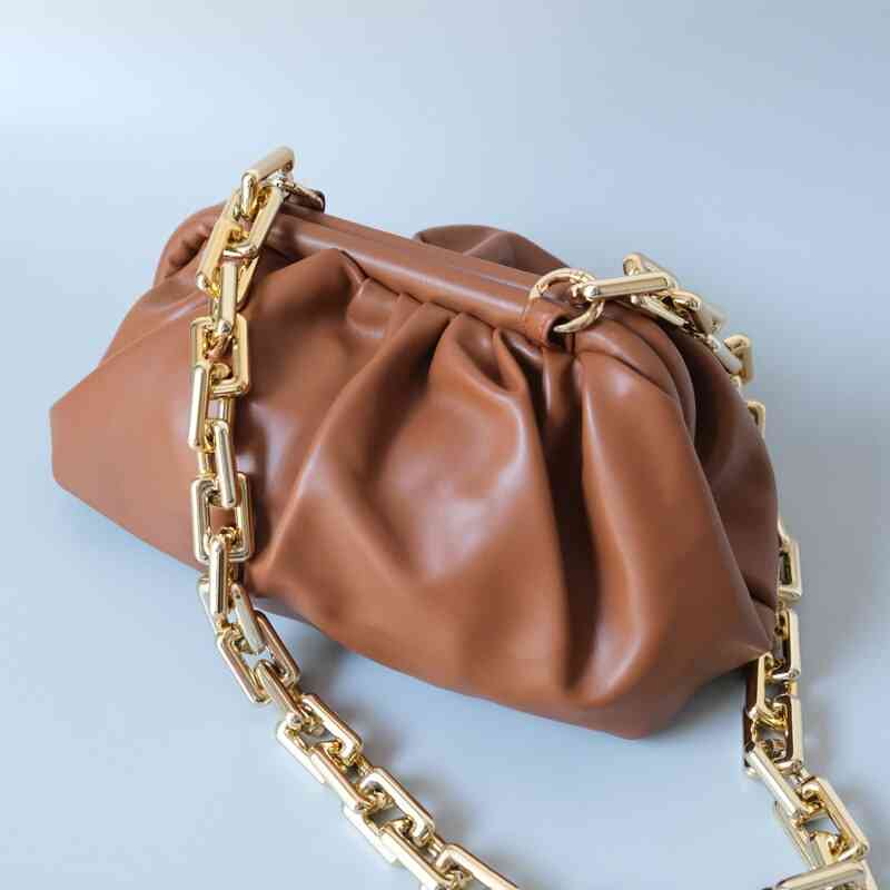 Gold Acrylic, Strap Shoulder, Handle Chain Bag Accessory