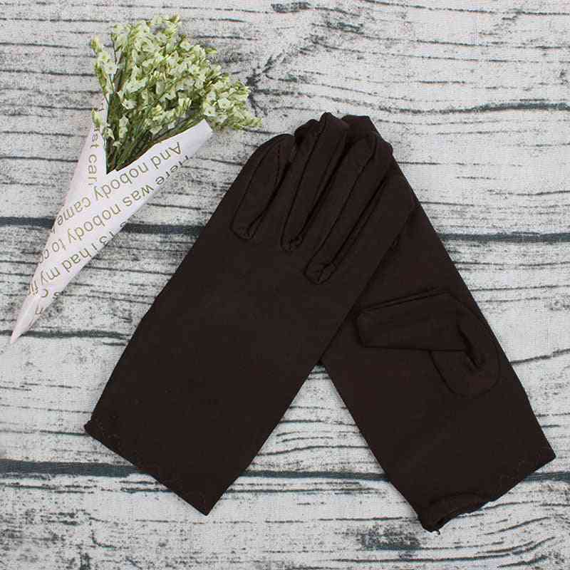 Klasické tenké krátké sluneční ochranné elastické dámské etiketové taneční rukavice