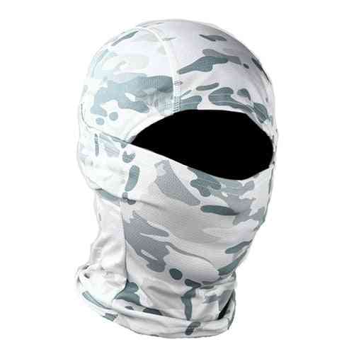 Máscara de cara completa de pasamontañas de camuflaje táctico - caza de juegos de guerra disparar, casco de bicicleta