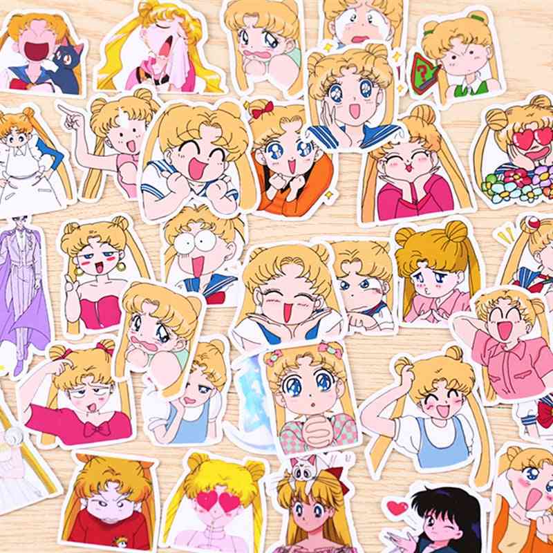 Anime Sailor Moon Sticker, Paster Cartoon Scrapbook Craft Decor
