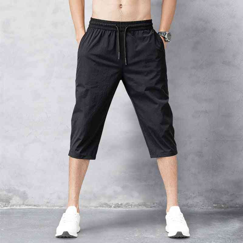 Pantalones cortos de hombre pantalones de verano pantalones de nailon de 3/4 de largo