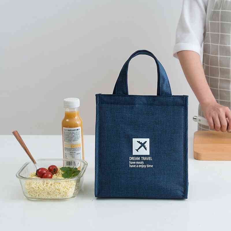 Fashion Portable Thermal Lunch Bag, Food Fresh Bento Pouch Accessories