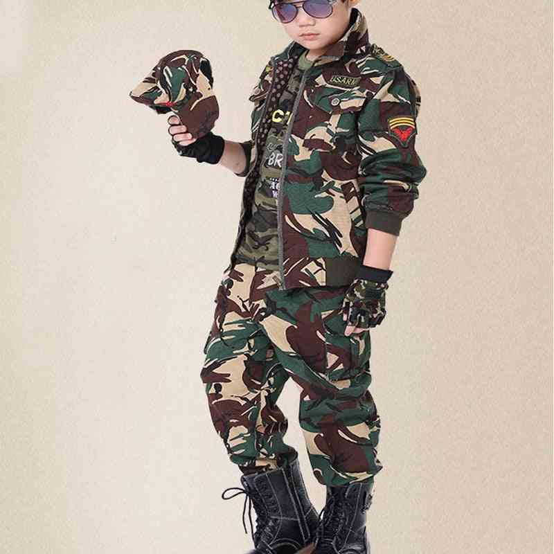 Children Spring And Autumn Camouflage Suit