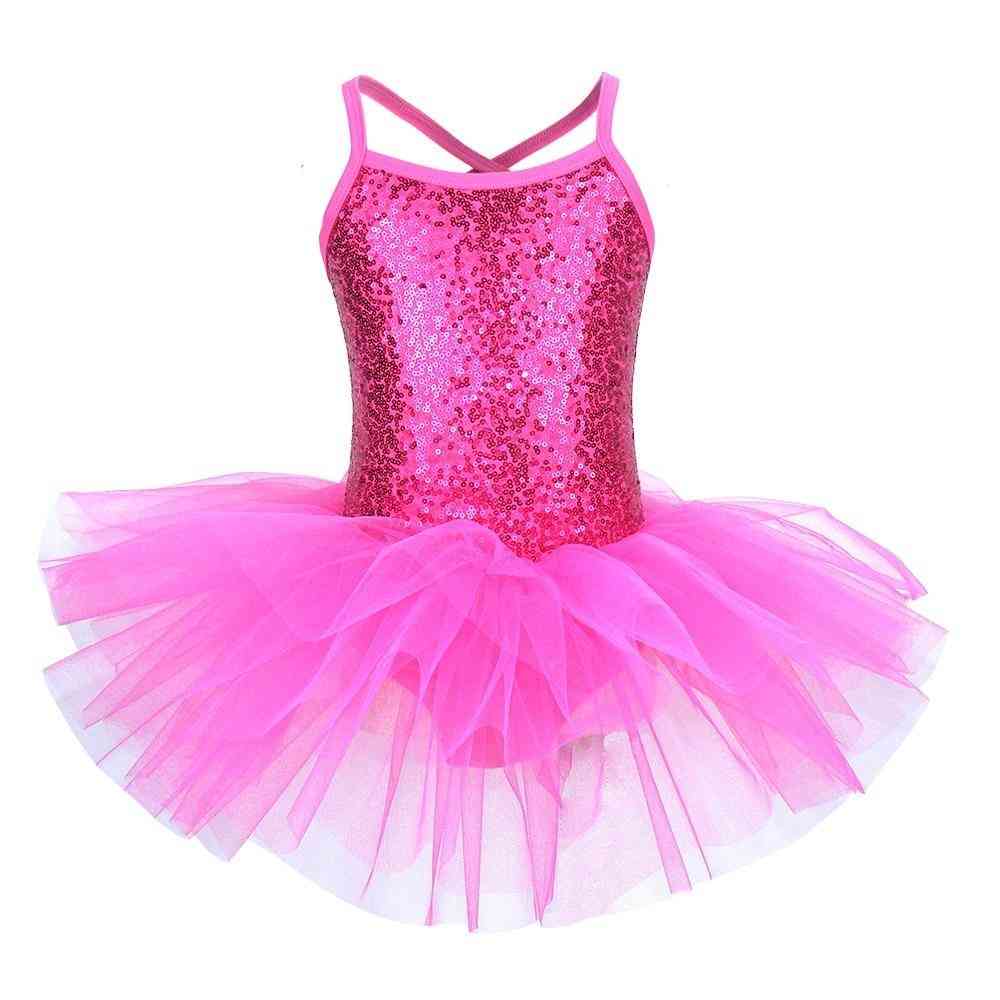 Ballerina fairy prom party kostym, paljetterad blommaklänning