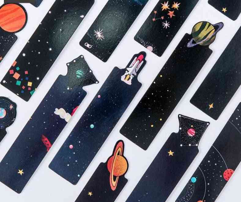 30pc / caja de hermosos marcadores impresos con patrones de pequeños universos