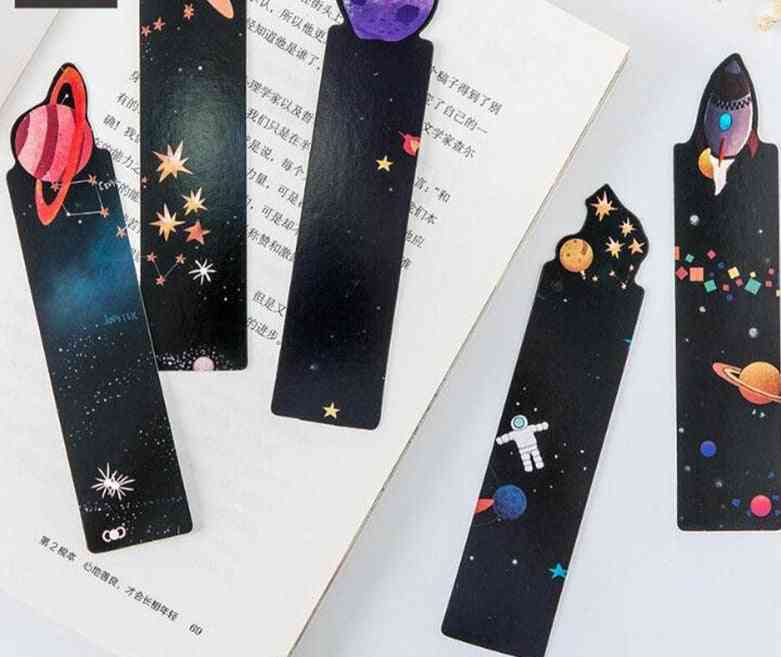 30pc/box Of Beautiful Small Universe Pattern-printed Bookmarks