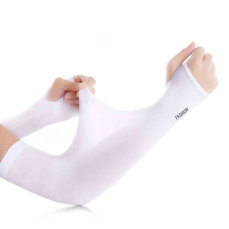 Thin Outdoor Bike Breathable Cycling & Driving Arm Warmers Ice Silk Sleeves