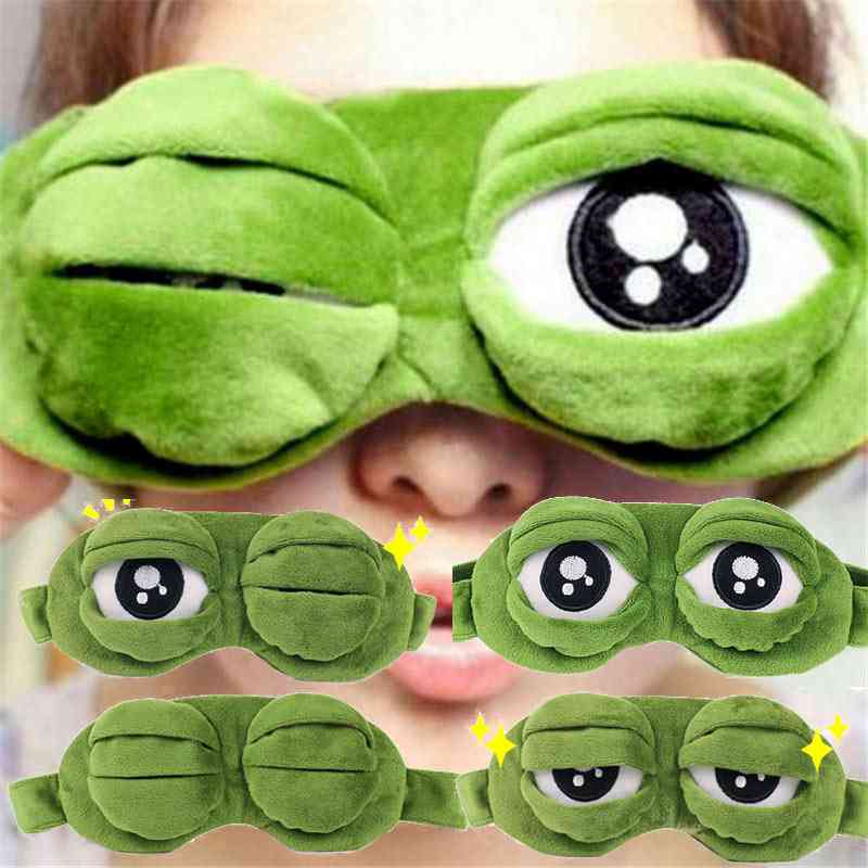 Funny Creative Pepe The Frog, Sad 3d Eye Mask Cover