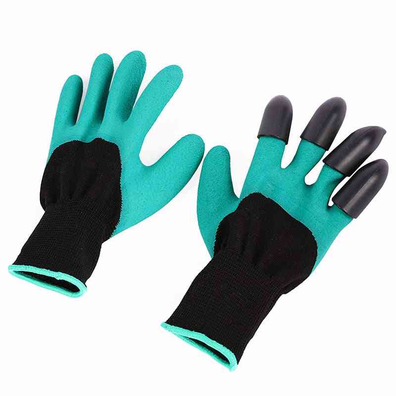 Abs Plastic Garden Gloves With Claws For Digging And Planting