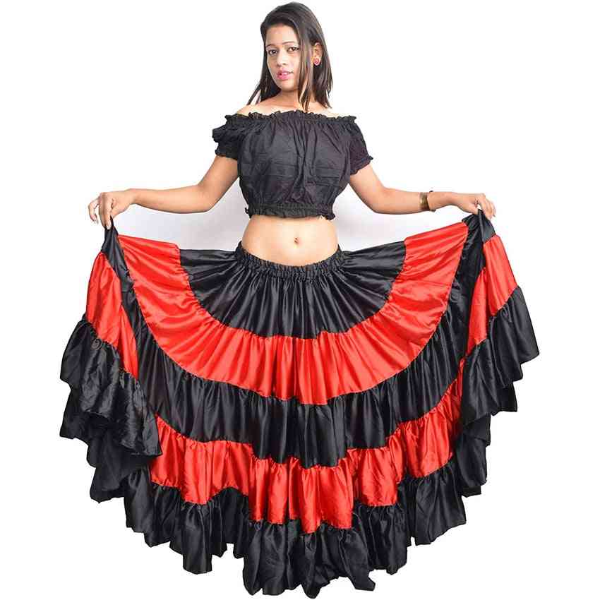 Spanish Flamenco Skirt Women Dancing Costume