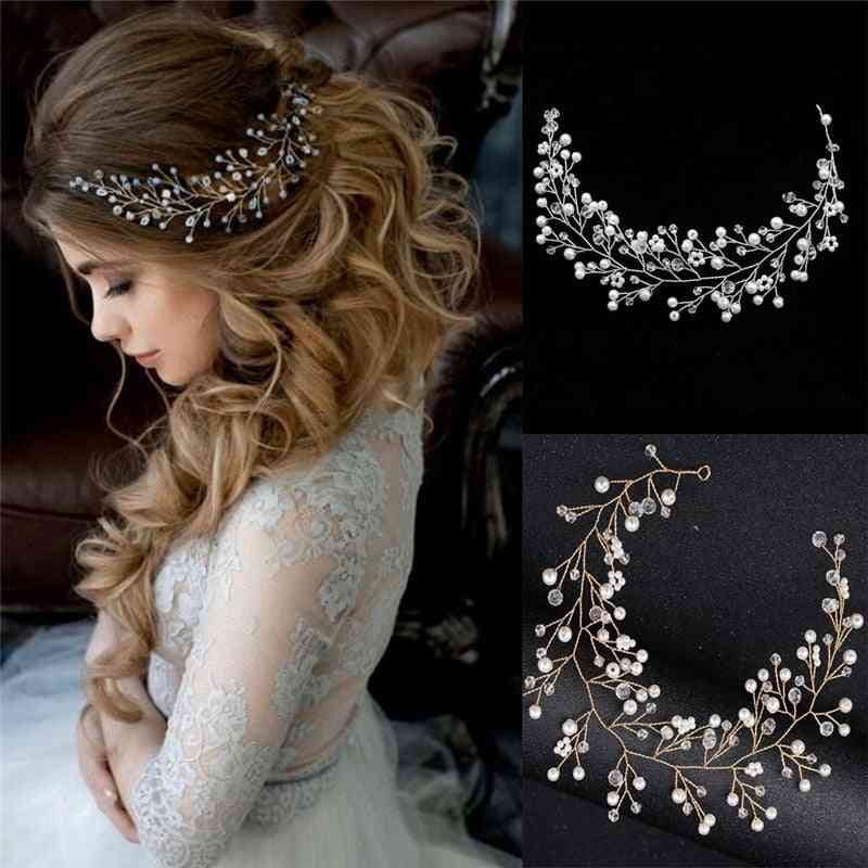 Simulated Pearl Bride Wedding Headpieces, Hair Jewelry