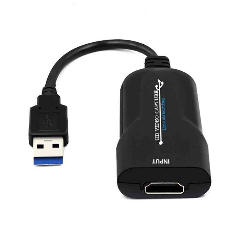 Portable Usb 2.0 Hdmi Game Capture Card Adapter For Live Broadcasts/video Recording