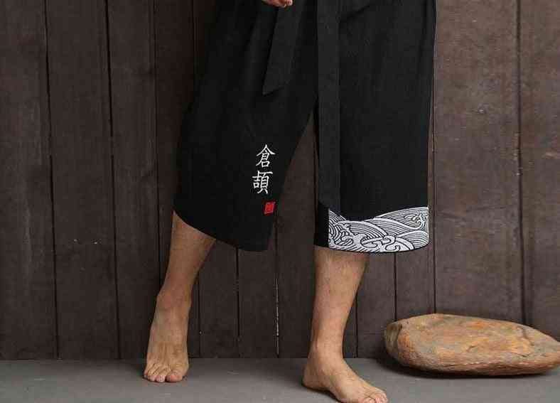 Kimono tradicional casual pantalones sueltos pantalones