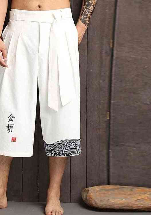 Kimono traditionella avslappnade lösa byxbyxor