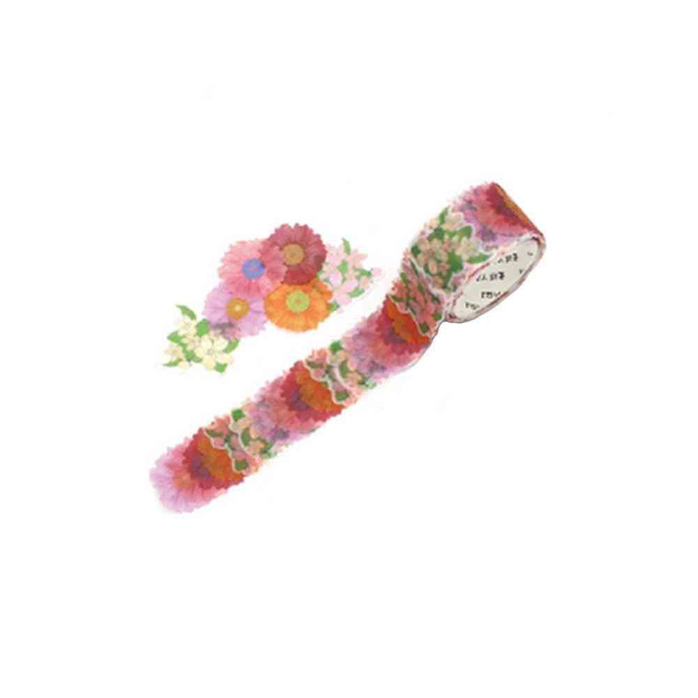 Petals Design Washi Tape-diy Decorative Sticker For Scrapbooking, Masking