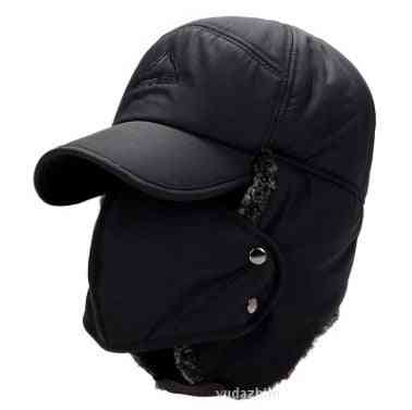 Protecție pentru urechi de iarnă pălării și mască de bombardier pentru față - cască de schi pentru femei, mai groase, cu catifea caldă