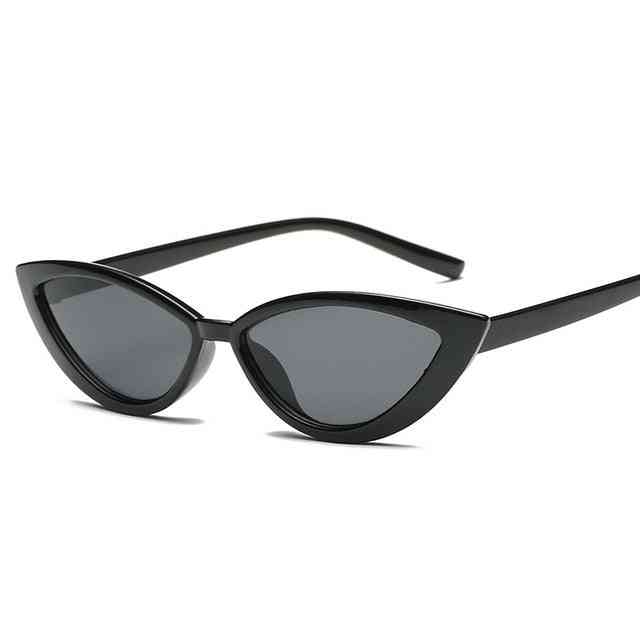 Roztomilé retro slnečné okuliare pre mačacie oči, malé trojuholníkové lacné slnečné sklo