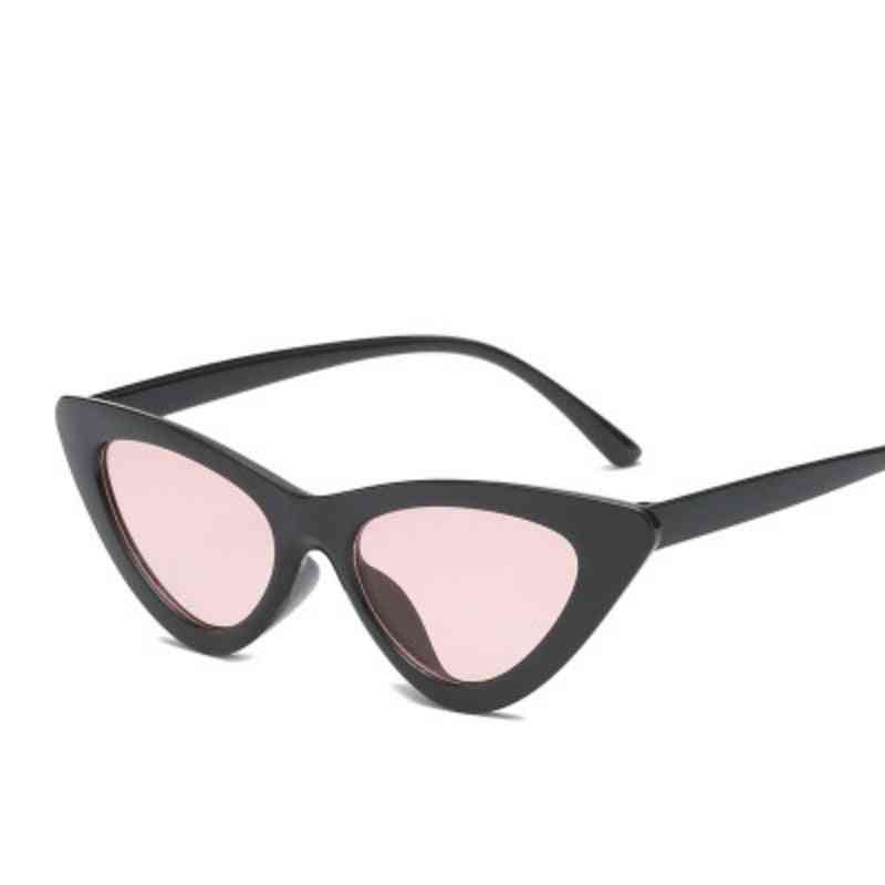 Roztomilé retro slnečné okuliare pre mačacie oči, malé trojuholníkové lacné slnečné sklo