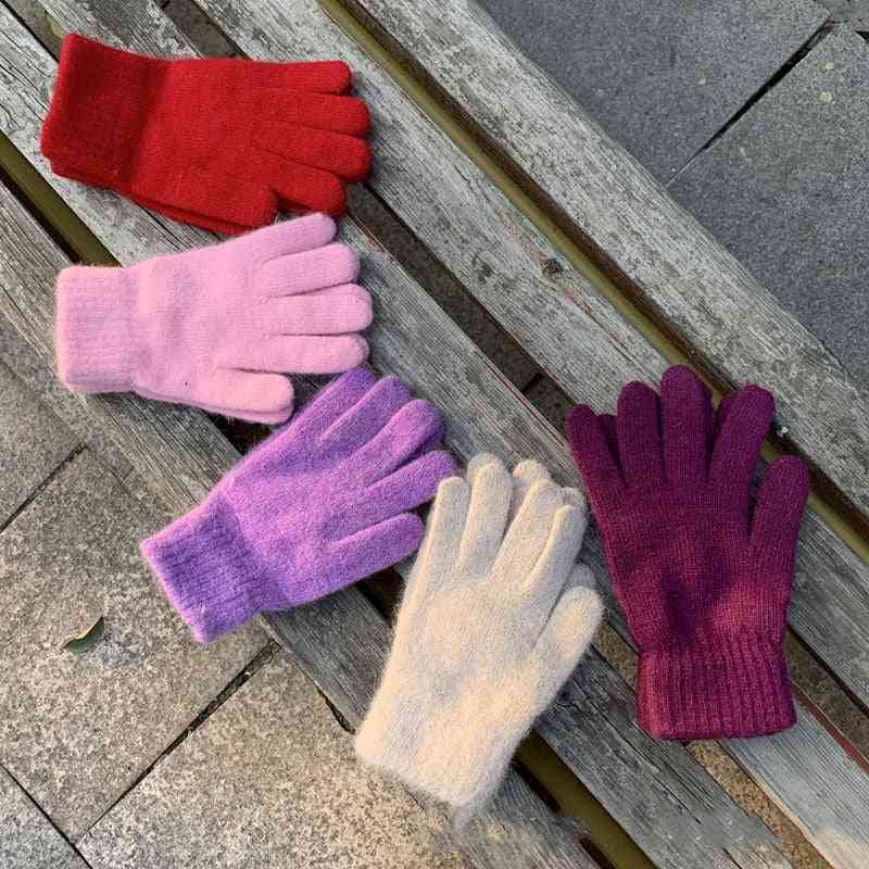 Winter Cute Plush Warm Riding Womens Gloves