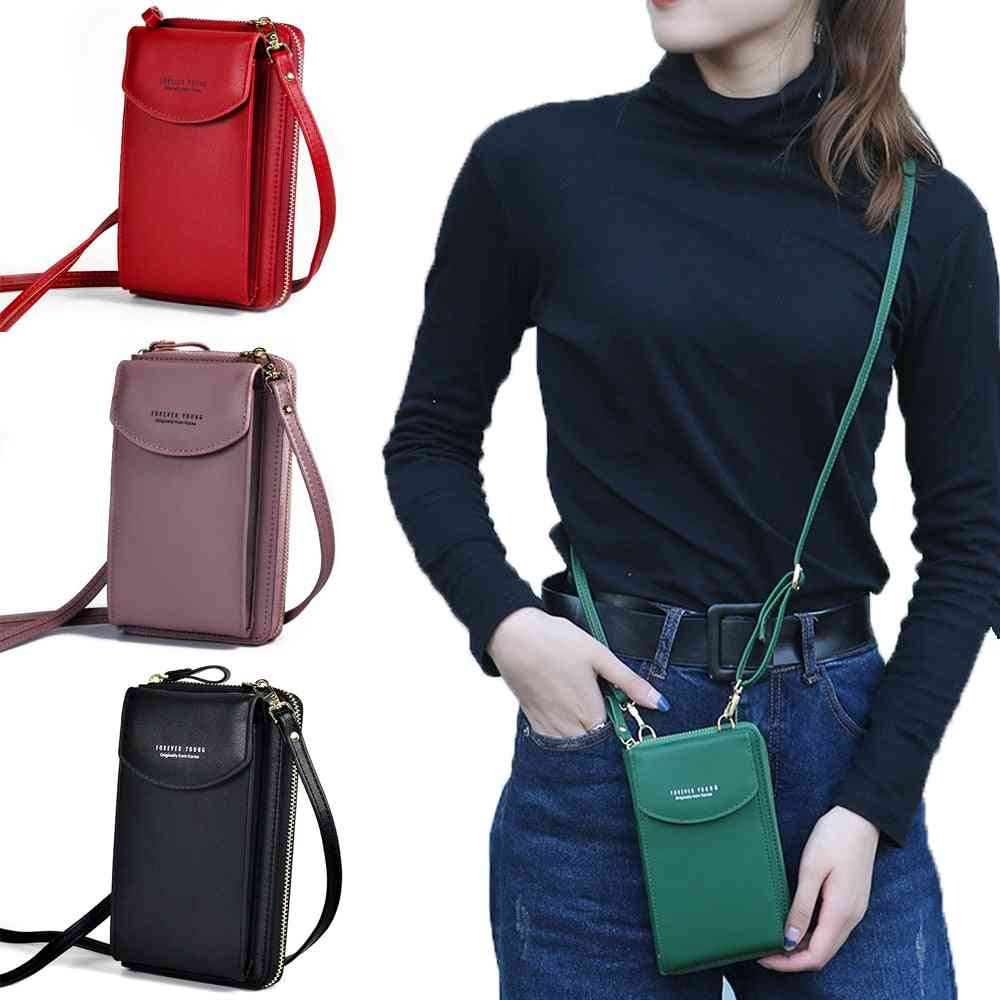 Pu Luxury Handbags, Women's Phone Wallet Shoulder Bag