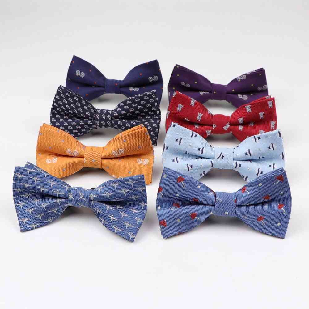 Children Man Fashion Polyester Bow Tie, Classical Butterfly Bowtie Ties