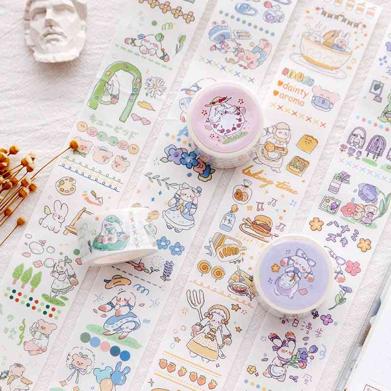 Cute Rabbit Series Banded Decorative Paper Masking Washi Tape
