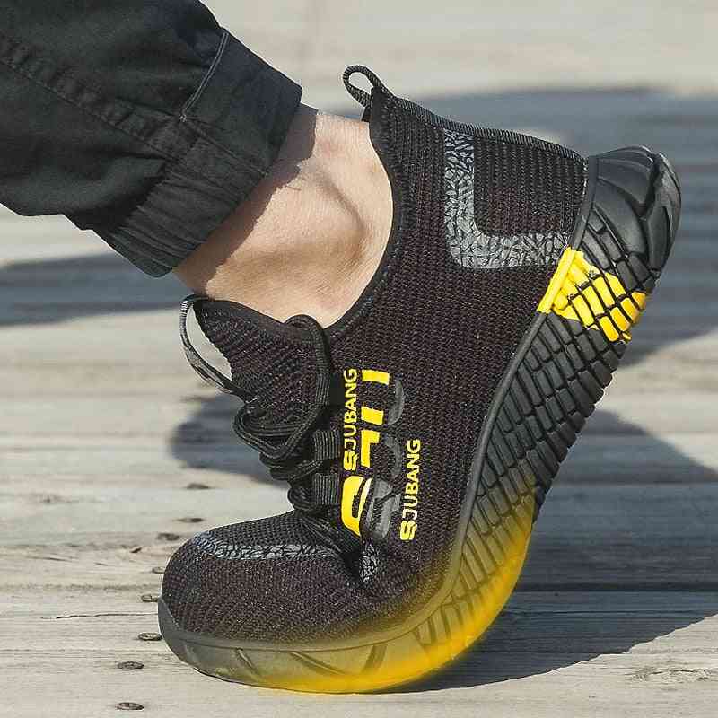 Men Light Sneaker, Indestructible Steel Toe Soft Anti-piercing Work Boots