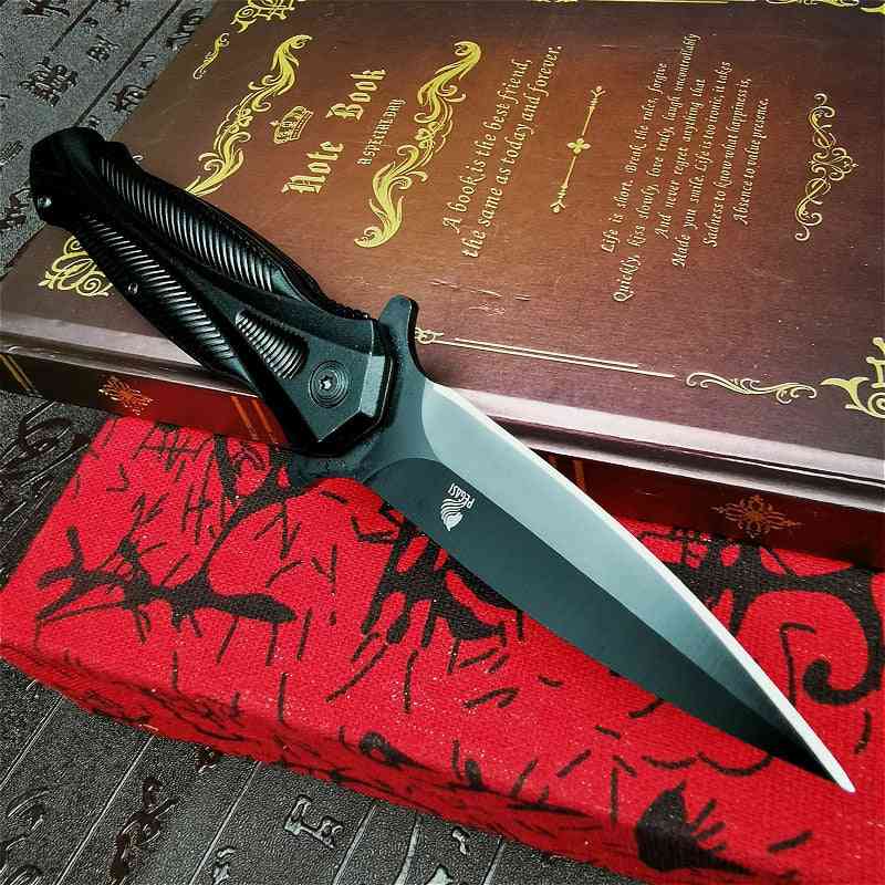 Steel Portable Pocket, Knife Sharp For Outdoor Rescue, Folding Edc Tool (black)