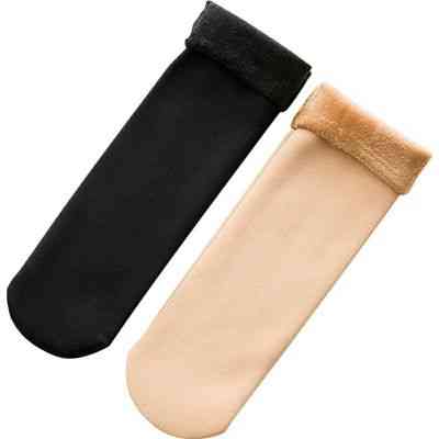 Men, Women Thicken Thermal Wool Cashmere, Seamless Velvet Snow Socks