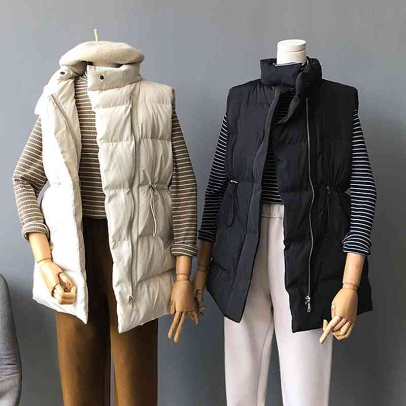 Winter Chalecos Para Mujer Women Long Vests Korean Waistcoat
