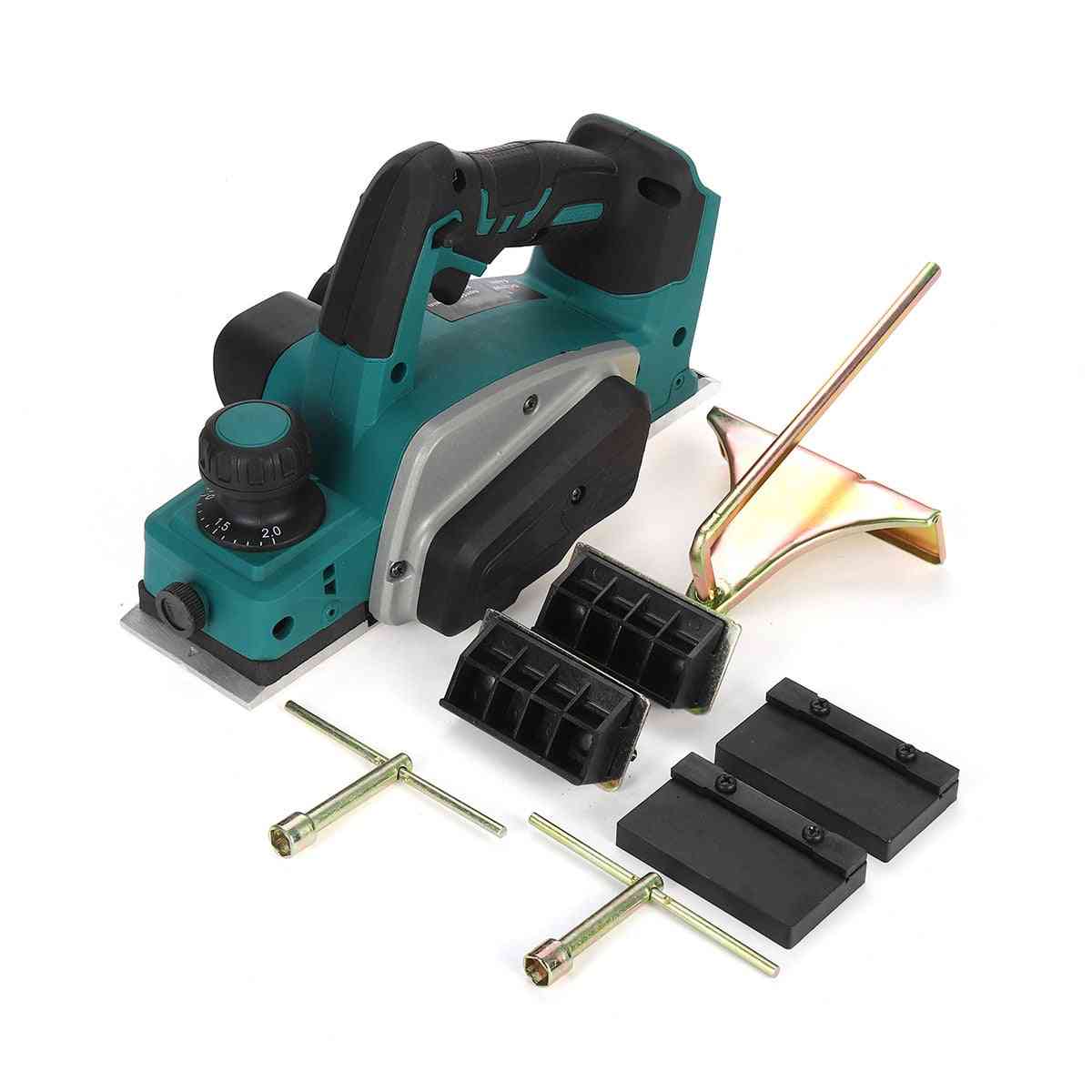 Cordless Electric Planer With Wrench Handheld Rechargeable For Wood Cutting