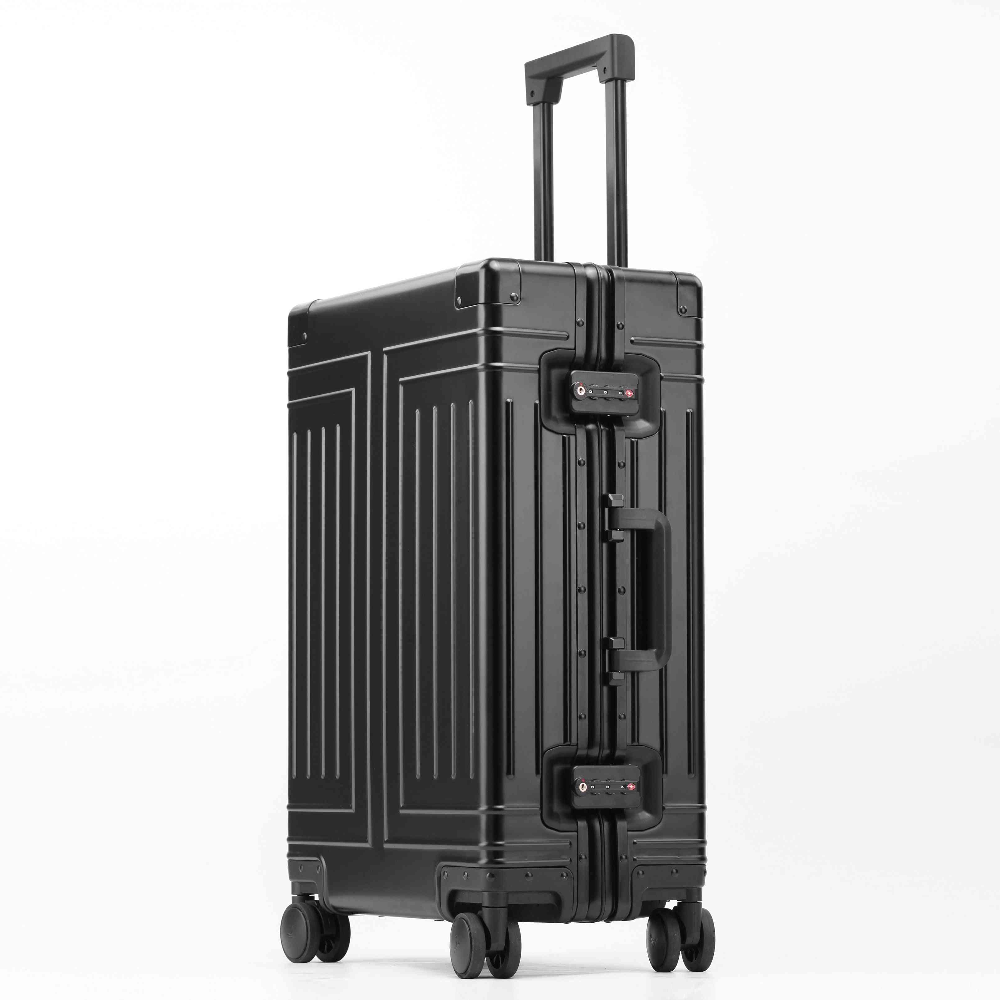 Aluminium Alloy Travel Suitcase, Hand Luggage Trolley With Wheel