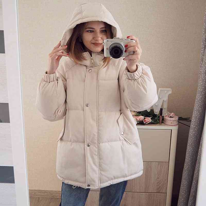 Winter Warm- Casual Thicken, Hooded Padded, Outwear Snow Jacket