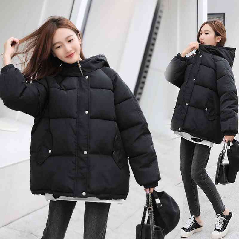 Zimska topla - priložnostna odebeljena, podložena s kapuco, snežna jakna