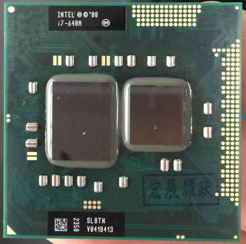 I7-640m- bærbar bærbar computer, PGA 988, CPU-processor