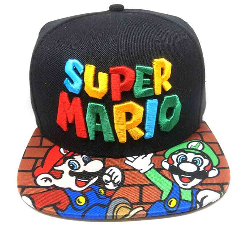 Fashion Embroidered Cartoon Super Mario Bros Hip Hop Caps