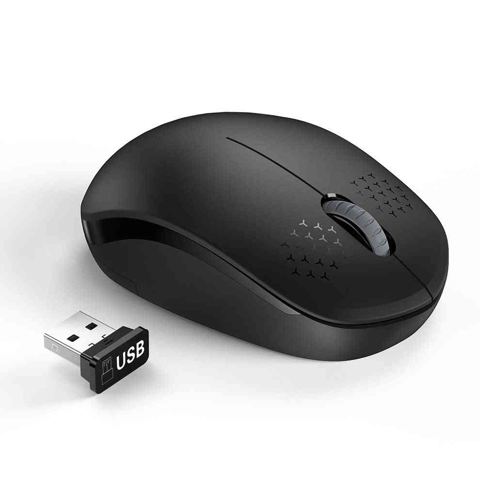 Kannettava mini äänetön 2,4 GHz: n langaton hiiri kannettavaan tietokoneeseen, työpöydälle