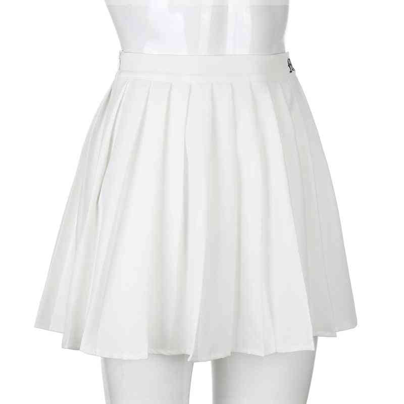 A-line High Waist Mini Tennis Casual Skirts