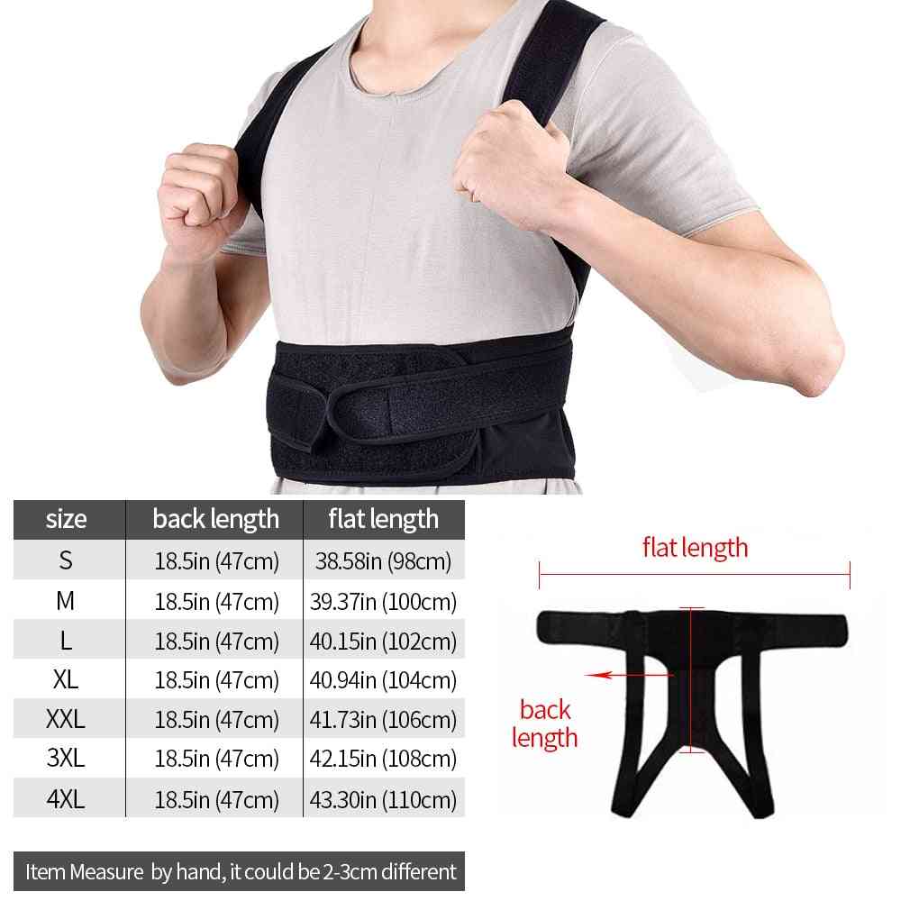 Corrector de postura de cintura trasera cinturón de corrección ajustable