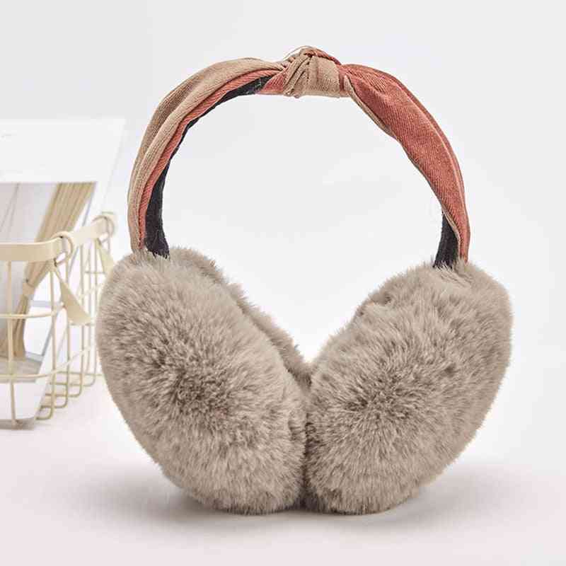Winter Warm- Faux Fur Knot, Headband Cute Earmuffs