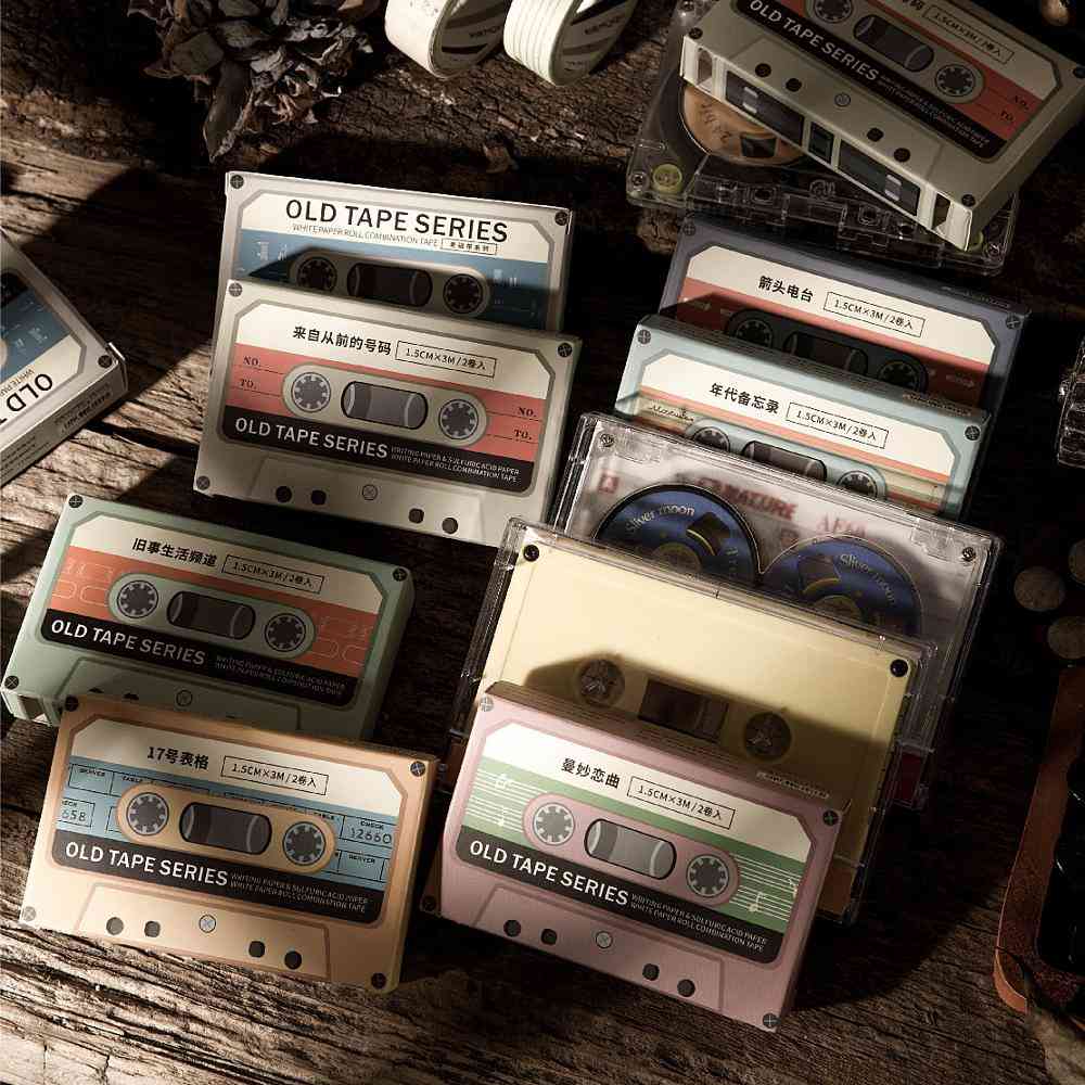 Old Tape Series- Diary Album, Ornament Decorative, Paper Tape
