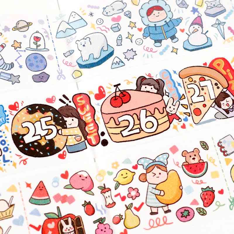 Fat Planet Series- Cute Fresh Decorative, Special Oil Paper, Masking Washi Tape