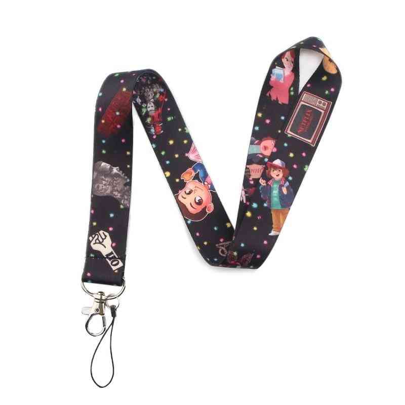 Weird Things Rope Keychains Phone Lanyard For Keys Id