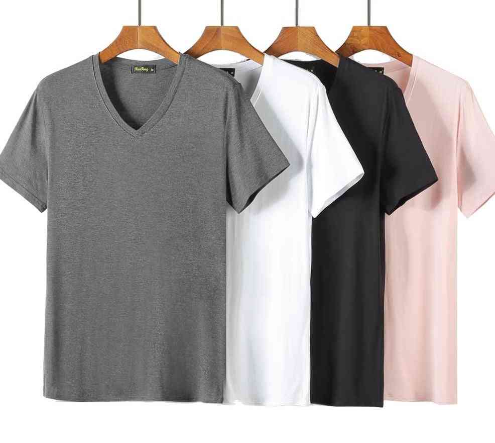 Camisetas masculinas de fibra de bambu, tops com colete respirável