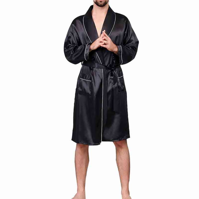 Muška odjeća za spavanje od umjetne svile za spavanje, udobni svileni kupaći ogrtači plemenita kućna haljina